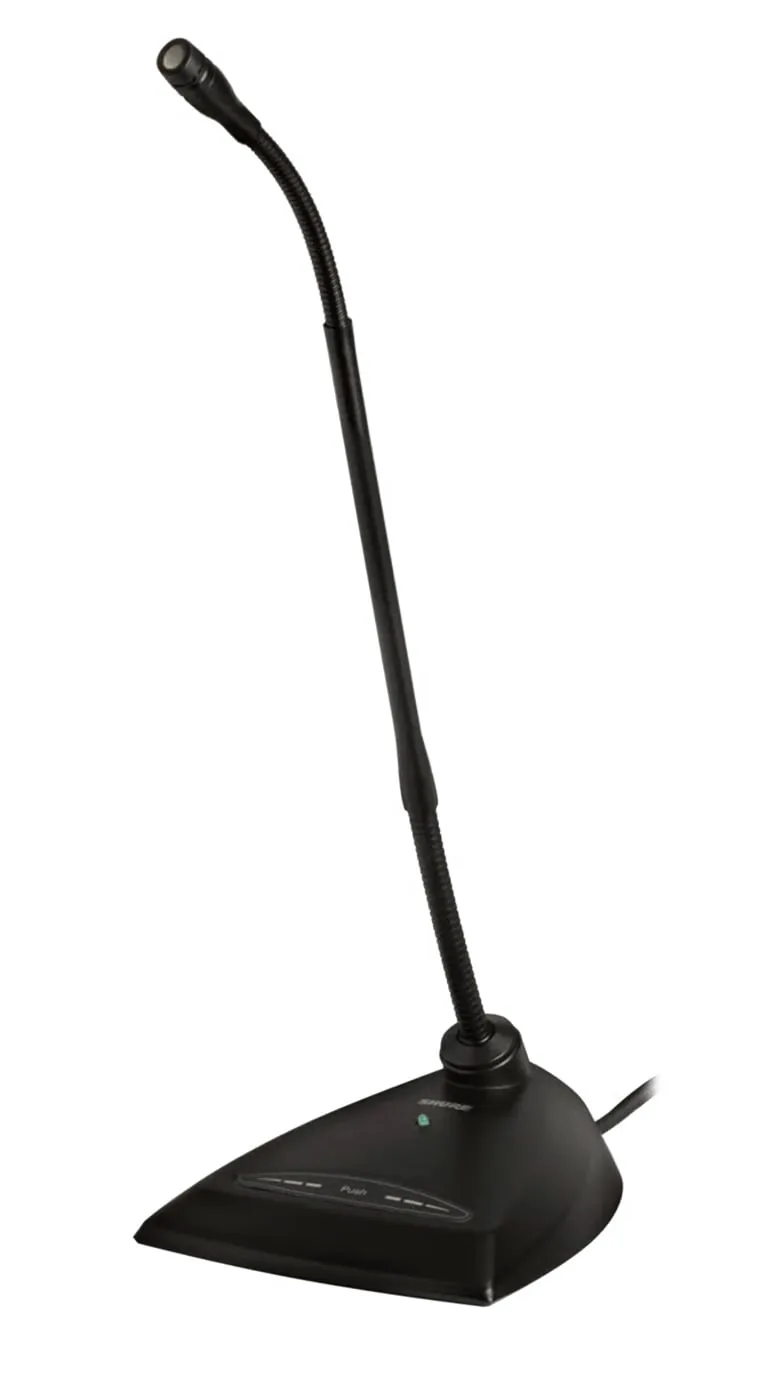 Gooseneck desktop conference microphone for panel discussions and presentations