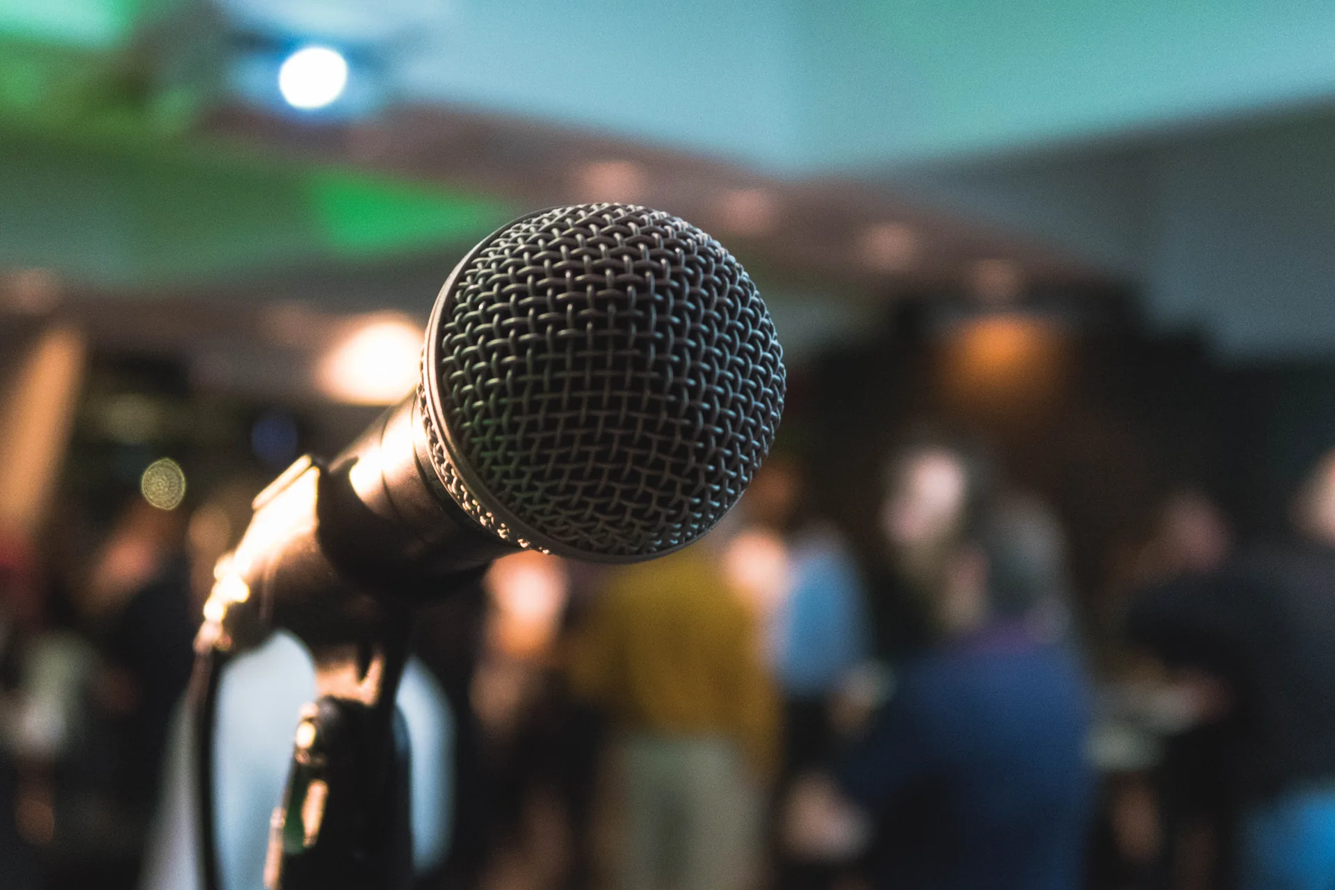 Shure Beta 58A dynamic microphone shown in close detail