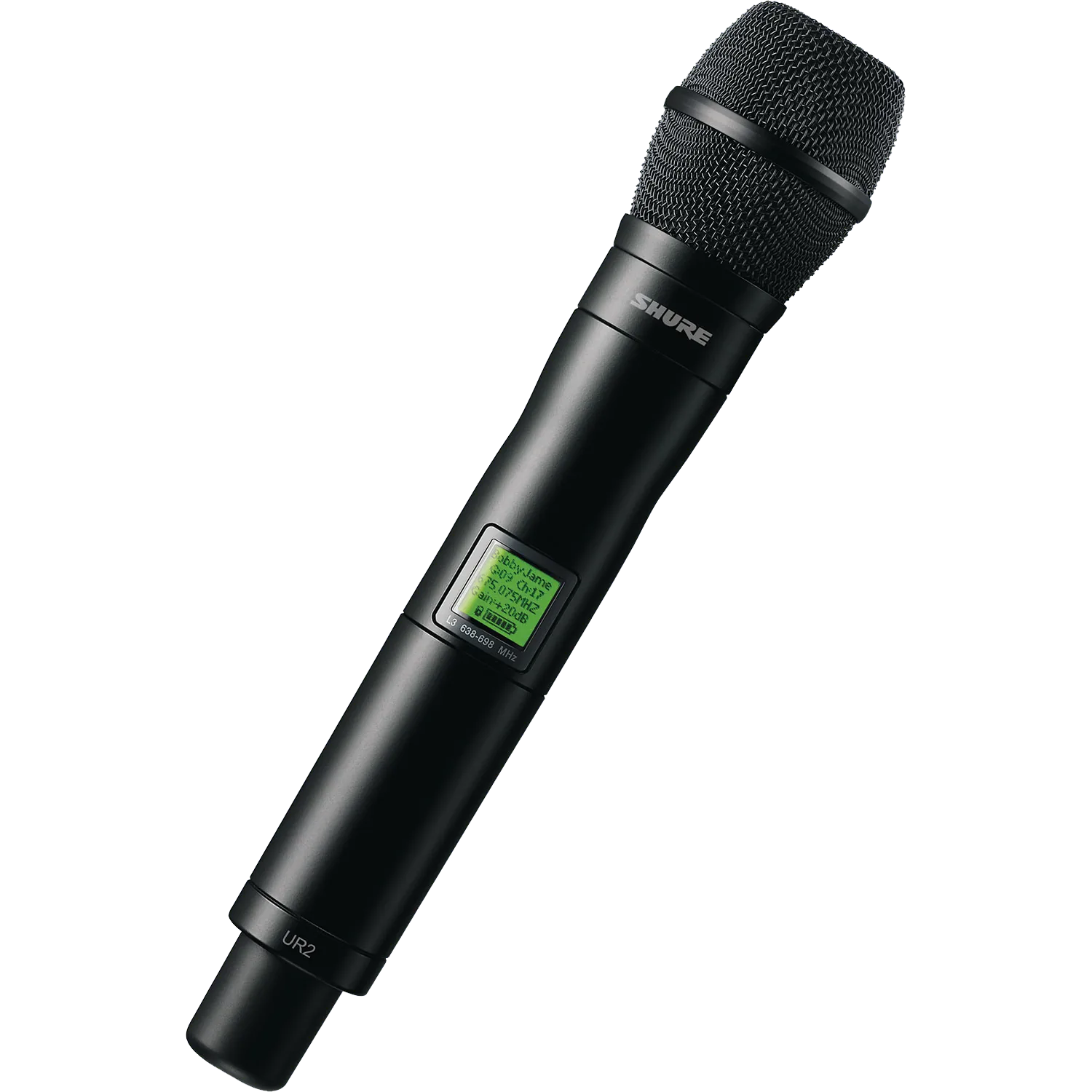 Shure UR2 handheld wireless microphone for live events and presentations