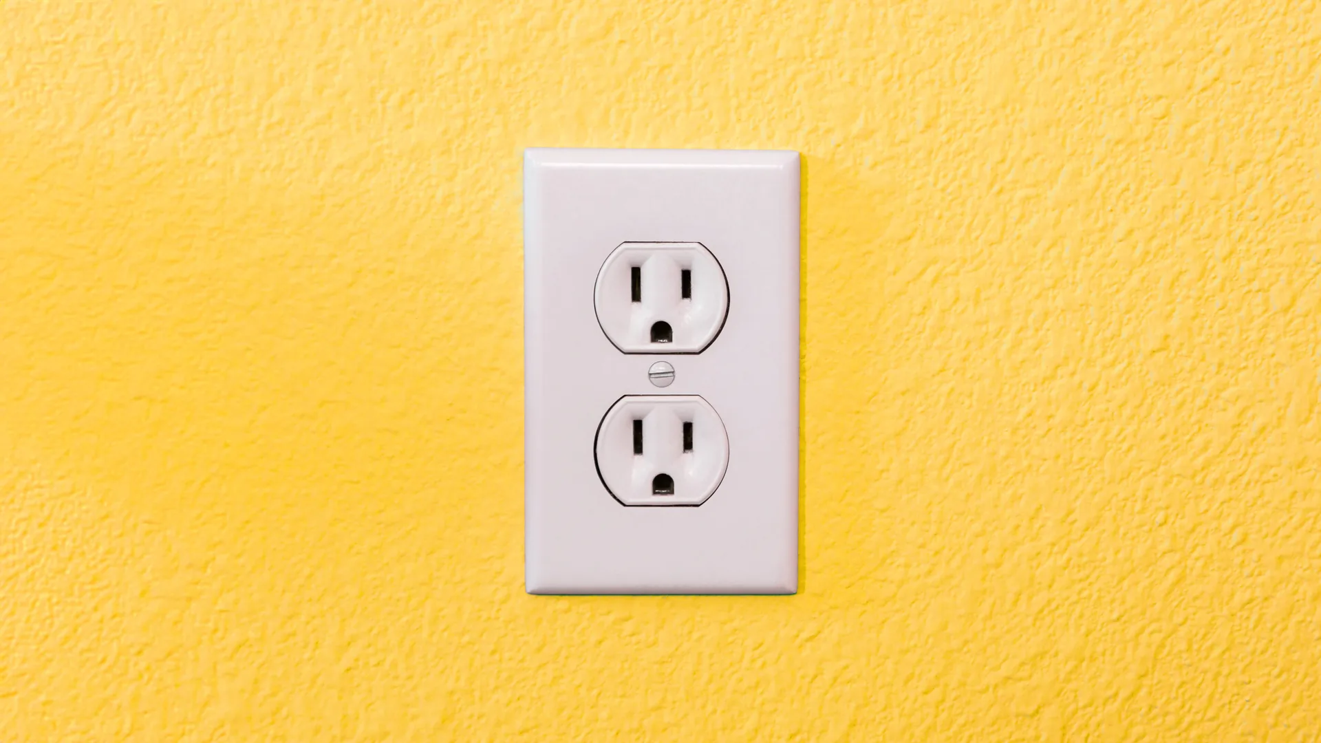 Standard 120 volt wall outlet used for powering event audio visual equipment