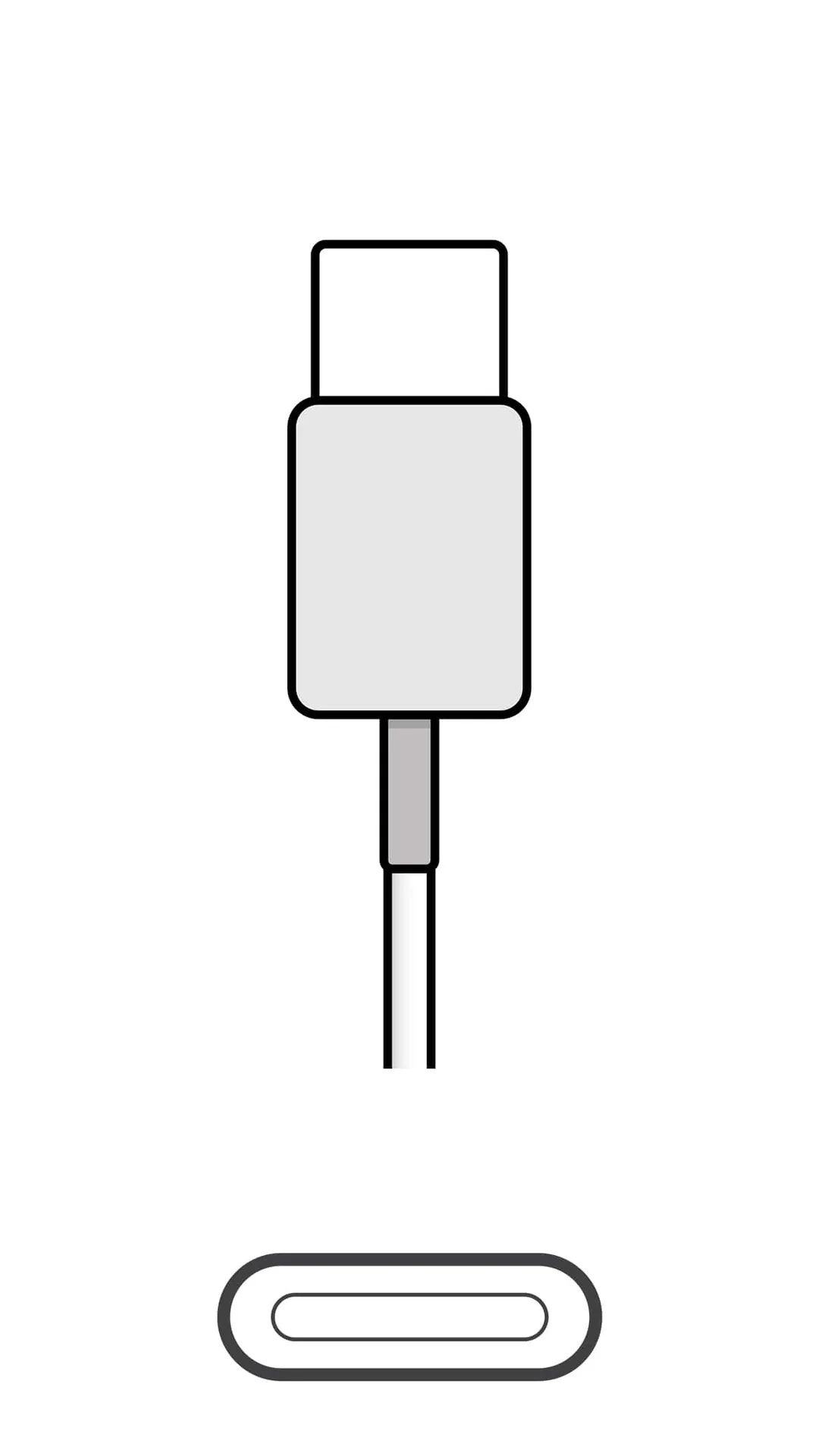 USB-C cable connector showing modern sleek design for compact high-speed data transfer