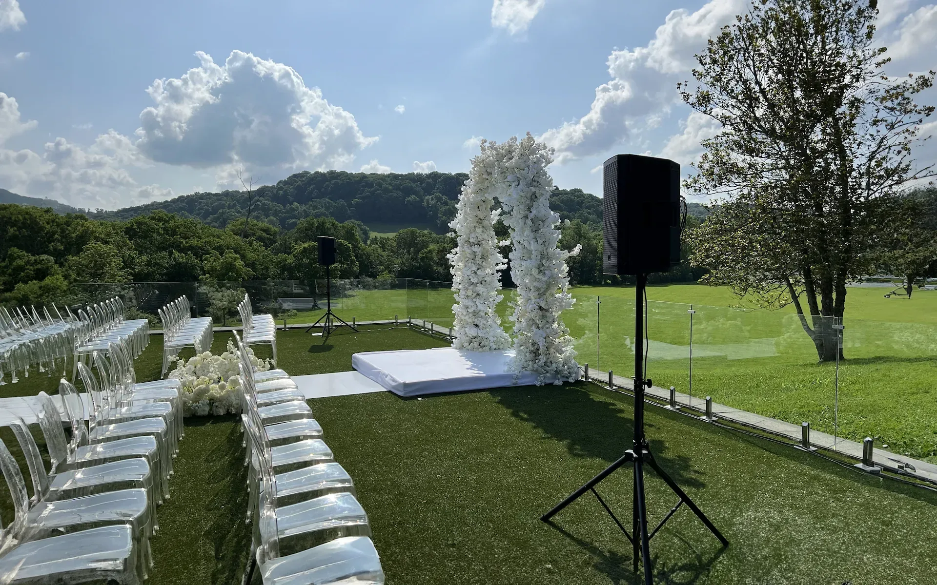 Audio mixer and PA system supporting a wedding reception in Nashville
